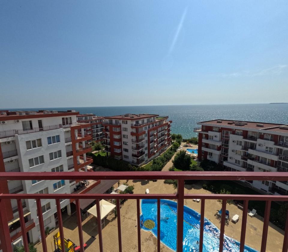 Bulgarien, Sveti Vlas Wunderschöne Dreizimmerwohnung mit Meerblick im Komplex Marina Fort