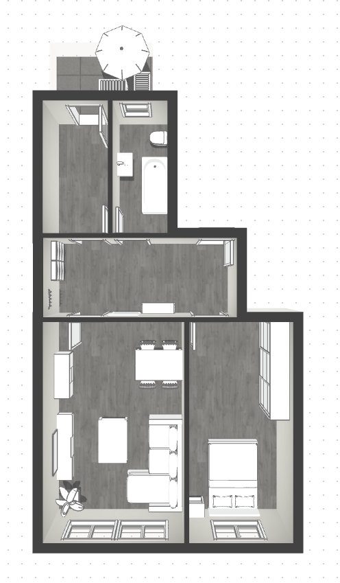 Große 2-Raum Wohnung mit Balkon im Stadtzentrum – Bild 14