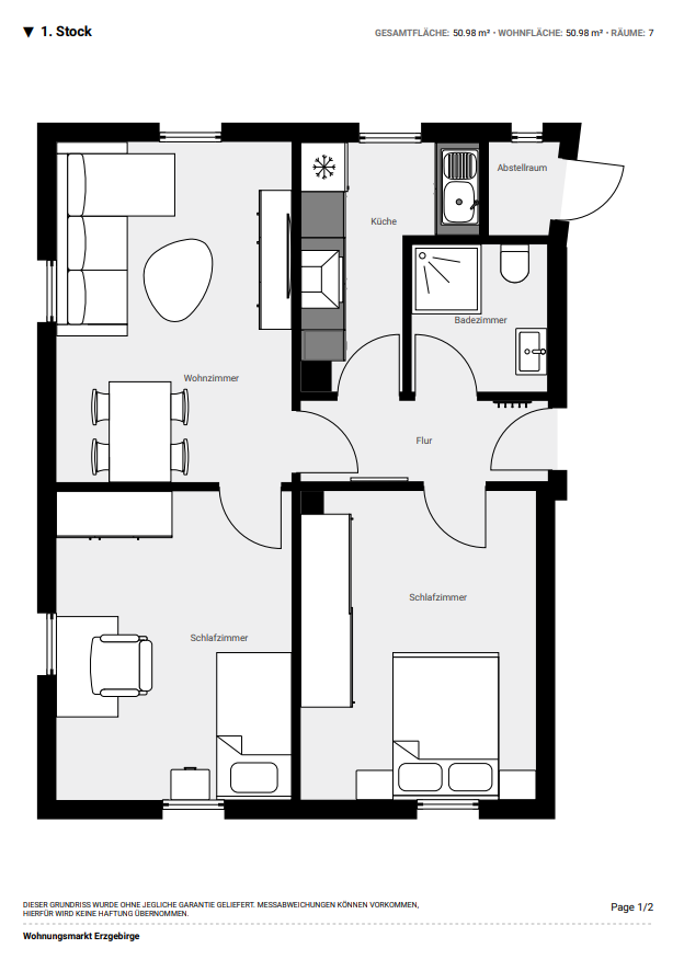 Schöne 3-Raum Wohnung in Rödlitz mit Einbauküche – Bild 18
