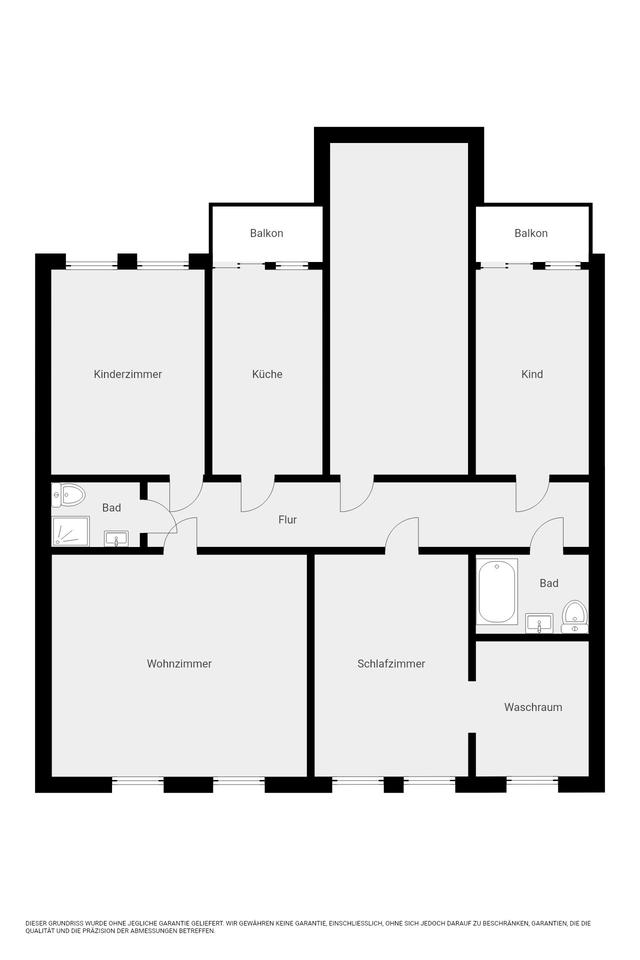 Schöne 4-Raumwohnung mit zwei Balkonen und Garten! – Bild 15